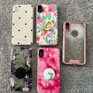iPhone Xs MAX phone cases with pop sockets